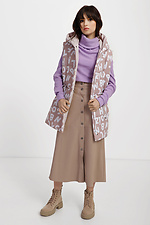 WAY A-line leather midi skirt with front closure Garne 3040033 photo №2