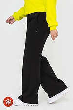 Straight trousers with black fleece. Garne 3041033 photo №3