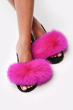 Women's fluffy slippers for home pink Family Story 4008033 photo №2