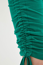 Зелена трикотажна сукня SNAKE в спортивному стилі з зав'язками з боків Garne 3037034 фото №4