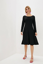 Трикотажное платье TRESS черного цвета с широкой юбкой Garne 3038034 фото №2