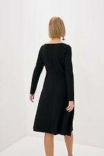 Трикотажное платье TRESS черного цвета с широкой юбкой Garne 3038034 фото №3