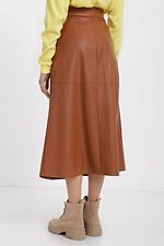 WAY A-line leather midi skirt with front closure Garne 3040034 photo №4