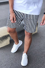 Knee-length striped cotton summer shorts GRUF 8048034 photo №1