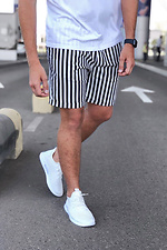 Knee-length striped cotton summer shorts GRUF 8048034 photo №2