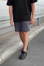 Широкие коттоновые шорты оверсайз серого цвета длиной до колена GRUF 8050034 фото №3