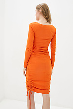Помаранчева трикотажна сукня SNAKE в спортивному стилі з зав'язками з боків Garne 3037035 фото №3