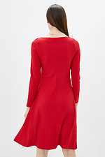 Трикотажное платье TRESS красного цвета с широкой юбкой Garne 3038035 фото №3