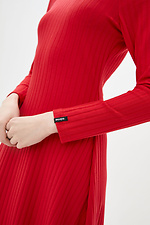 Трикотажное платье TRESS красного цвета с широкой юбкой Garne 3038035 фото №4