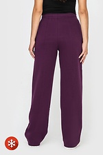 Прямые брюки на флисе фиолетового цвета. Garne 3041035 фото №4