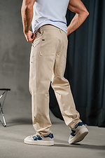 Gerade Herrenhose aus Baumwolle Jeans Casual Beige Teamv 8034035 Foto №4