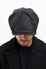 Alfi Black Men's Plaid Hooligan Cap Without 8056035 photo №1