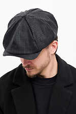 Alfi Black Men's Plaid Hooligan Cap Without 8056035 photo №2
