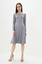 Трикотажна сукня TRESS сірого кольору з широкою спідницею Garne 3038036 фото №2