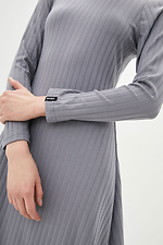 Трикотажное платье TRESS серого цвета с широкой юбкой Garne 3038036 фото №4