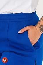 Straight trousers with blue fleece. Garne 3041036 photo №4