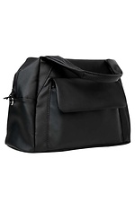 Черная мягкая сумка из кожзама с длинным ремешком SamBag 8045036 фото №7