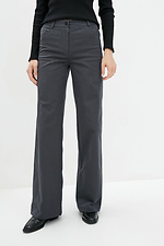 Широкие коттоновые брюки TRESH серого цвета Garne 3037037 фото №1
