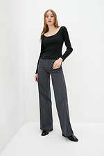 Широкие коттоновые брюки TRESH серого цвета Garne 3037037 фото №2