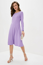 Трикотажное платье TRESS сиреневого цвета с широкой юбкой Garne 3038037 фото №1