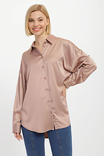 Шелковая офисная рубашка LORET оверсайз с асимметричной спинкой Garne 3039037 фото №1