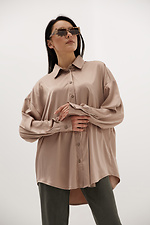 Шелковая офисная рубашка LORET оверсайз с асимметричной спинкой Garne 3039037 фото №6