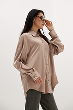 Шелковая офисная рубашка LORET оверсайз с асимметричной спинкой Garne 3039037 фото №7