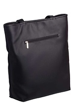 Большая черная сумка шоппер из кожзама с внешним карманом SamBag 8045037 фото №7