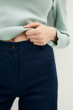 Широкие коттоновые брюки TRESH синего цвета Garne 3037038 фото №4