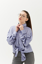 Шелковая офисная рубашка LORET оверсайз с асимметричной спинкой Garne 3039038 фото №6