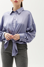 Шелковая офисная рубашка LORET оверсайз с асимметричной спинкой Garne 3039038 фото №8