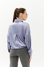 Шелковая офисная рубашка LORET оверсайз с асимметричной спинкой Garne 3039038 фото №9