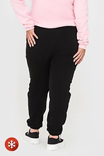 Утепленные штаны на флисе с карманами черного цвета Garne 3041038 фото №4