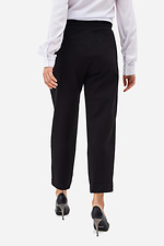 Укороченные трикотажные брюки EBBY прямого кроя черного цвета Garne 3042038 фото №5
