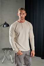 Men's knitted longsleeve with a bar on the buttons Long Casual Sand Teamv 8034038 photo №4