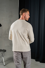 Men's knitted longsleeve with a bar on the buttons Long Casual Sand Teamv 8034038 photo №5