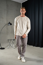 Men's knitted longsleeve with a bar on the buttons Long Casual Sand Teamv 8034038 photo №6