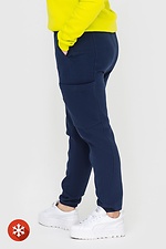 Утепленные штаны на флисе с карманами синего цвета Garne 3041039 фото №3
