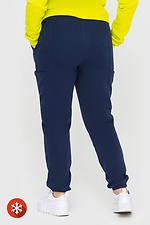 Утеплені штани на флісі з кишенями синього кольору Garne 3041039 фото №4