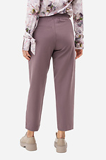 Укороченные трикотажные брюки EBBY прямого кроя темно-пудрового цвета Garne 3042039 фото №5