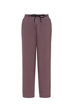Укороченные трикотажные брюки EBBY прямого кроя темно-пудрового цвета Garne 3042039 фото №7