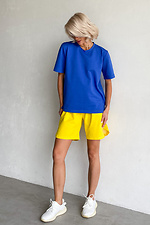 Oversized yellow cotton shorts for girls NENKA 3103039 photo №4