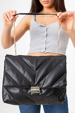 Black Quilted Chain Crossbody Bag  4516039 photo №6