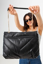 Black Quilted Chain Crossbody Bag  4516039 photo №8