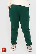 Insulated fleece pants with pockets in emerald color Garne 3041040 photo №4