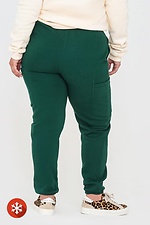 Утеплені штани на флісі з кишенями смарагдового кольору Garne 3041040 фото №5