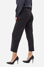 Укороченные трикотажные брюки EBBY прямого кроя черного цвета в узор Garne 3042040 фото №4