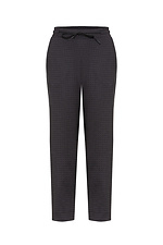 Cropped knitted trousers EBBY straight fit black patterned Garne 3042040 photo №7
