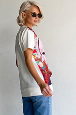 Oversized cotton T-shirt for girls with a portrait of Taras Shevchenko NENKA 3103040 photo №4