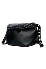 Маленькая универсальная сумка из черного кожзама с металлическими заклепками SamBag 8045040 фото №2